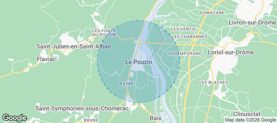 Le Pouzin Airbnb map
